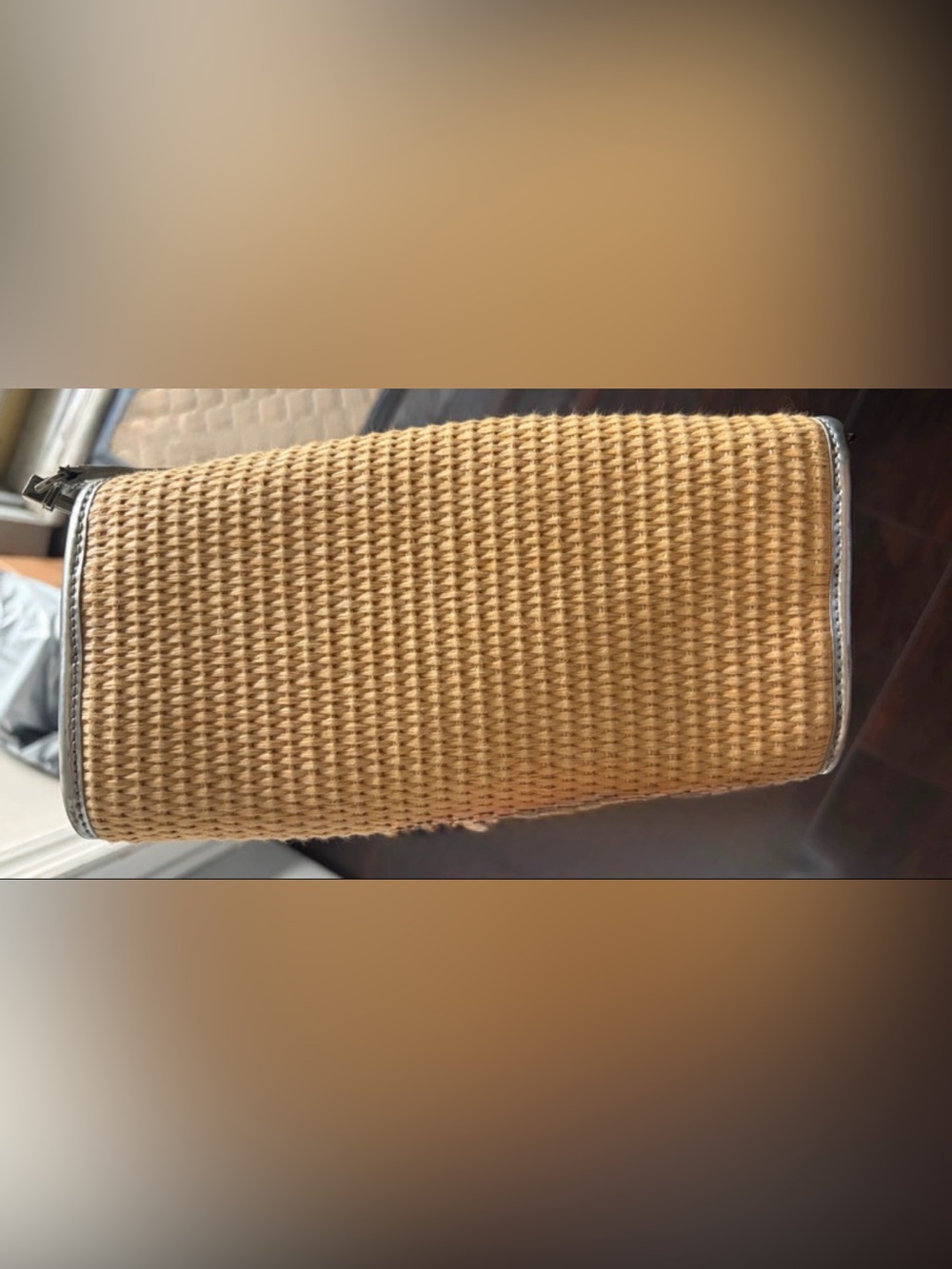 Tory Burch Straw and Silver Clutch Crossbody bag - Picture 4 of 5
